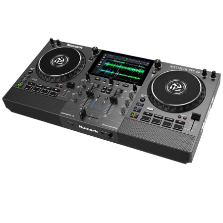 Numark Mixstream Pro Go | Battery-Powered DJ Controller with Wi-Fi | Built-In Speakers & Streaming Integration