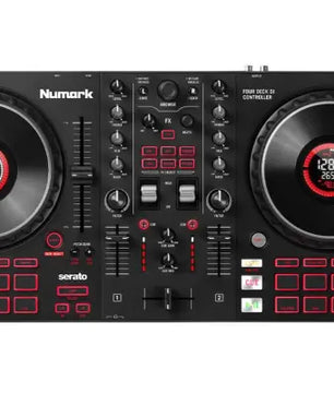 Numark Mixtrack Platinum FX | 4-Deck DJ Controller with FX Paddles | Hi-Res Jog Displays & Serato DJ Lite