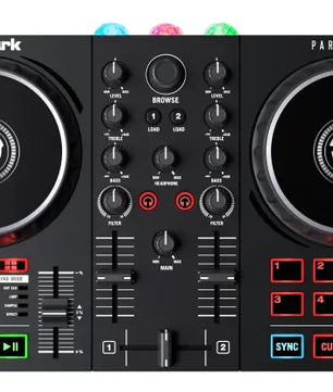 Numark Party Mix II | DJ Controller with Built-In Light Show | Serato & iOS Streaming Support
