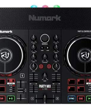 Numark Party Mix Live | DJ Controller with Built-In Speakers | LED Light Show & Streaming Support