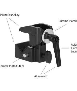 Gravity Stands GR-SCP710BSET1 | 13-53mm Super Clamp Set | TV16 Spigot Mounting Kit