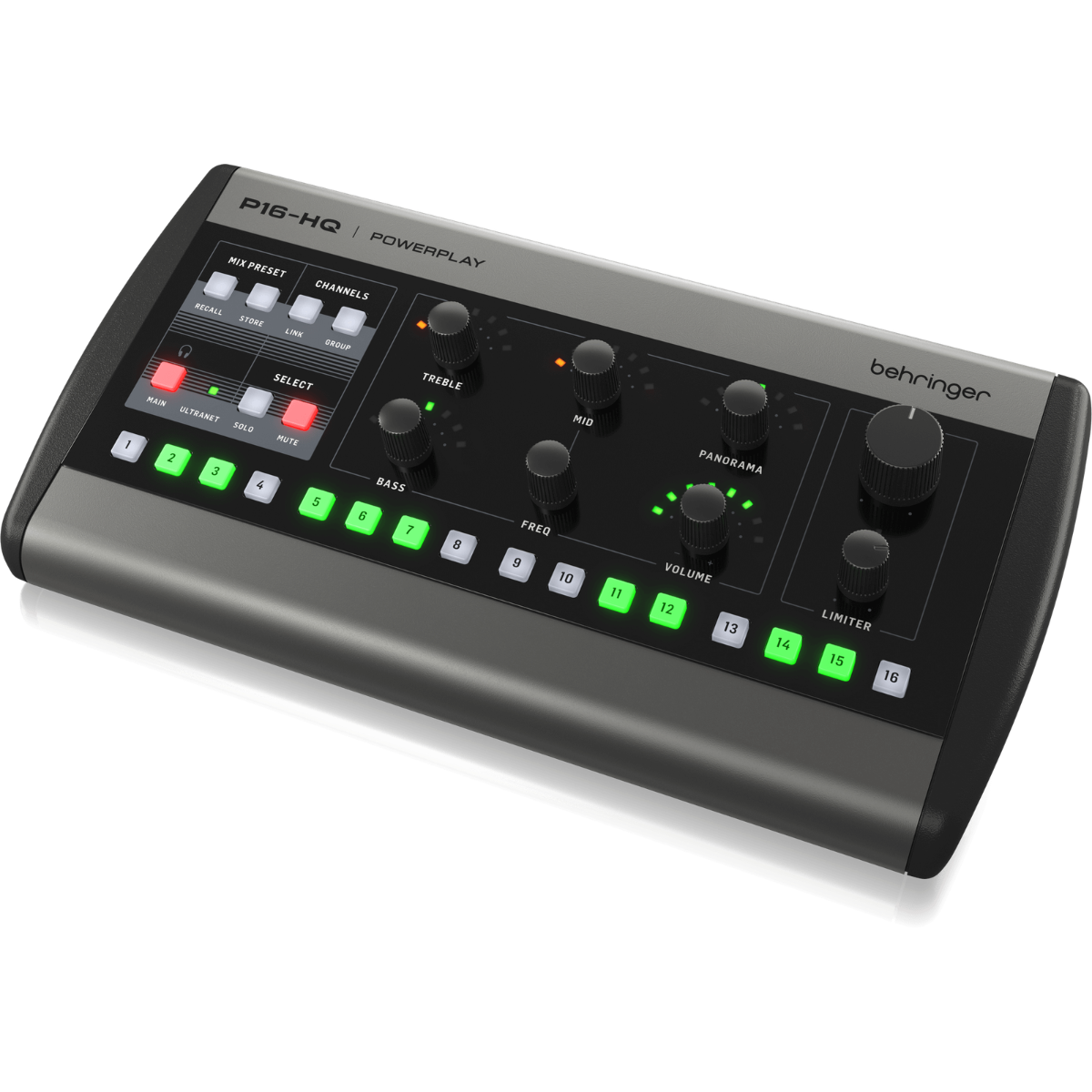 Behringer P16 HQ | 16 Channel Personal Monitor Mixer | ULTRANET Powered with High-Quality Headphone Amp