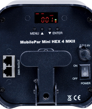 ColorKey MobilePar Mini Hex 4 MKII 4-Pack | Wireless Battery-Powered Uplights | RGBAW+UV Wash Lights with Carrying Case