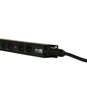 ProX X PWEDX4MAYA | 4 Outlet Edison Power Strip | TRUE1 IN/OUT 20A Power Center
