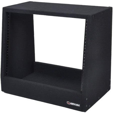 Odyssey CRS08USS131618 | 8U Carpeted Studio Rack MKII | Angled MDF Rack with Steel Rails