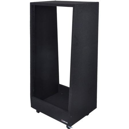 Odyssey CRS20USS162243W | 20U Carpeted Studio Rack with Casters | Angled Design with Steel Rails