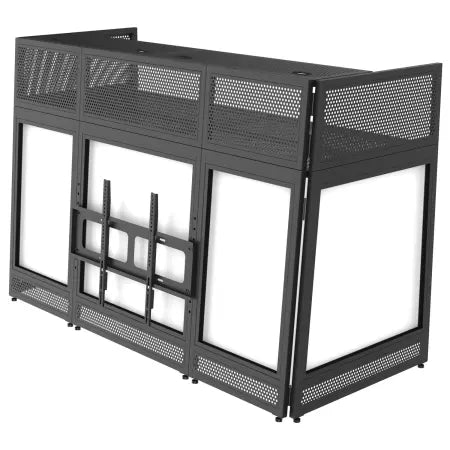 Odyssey DJBOOTHM78 | 70" Wide Surface TV Mountable DJ Battle Booth with Removable Top