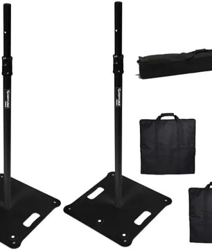 Odyssey LSBP96BLK | 8ft Tall Black Speaker Stands (Pair)