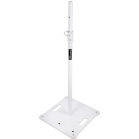 Odyssey LSBP96WHT | Pair of White Speaker Stands | 95in Adjustable Height with Base Plates