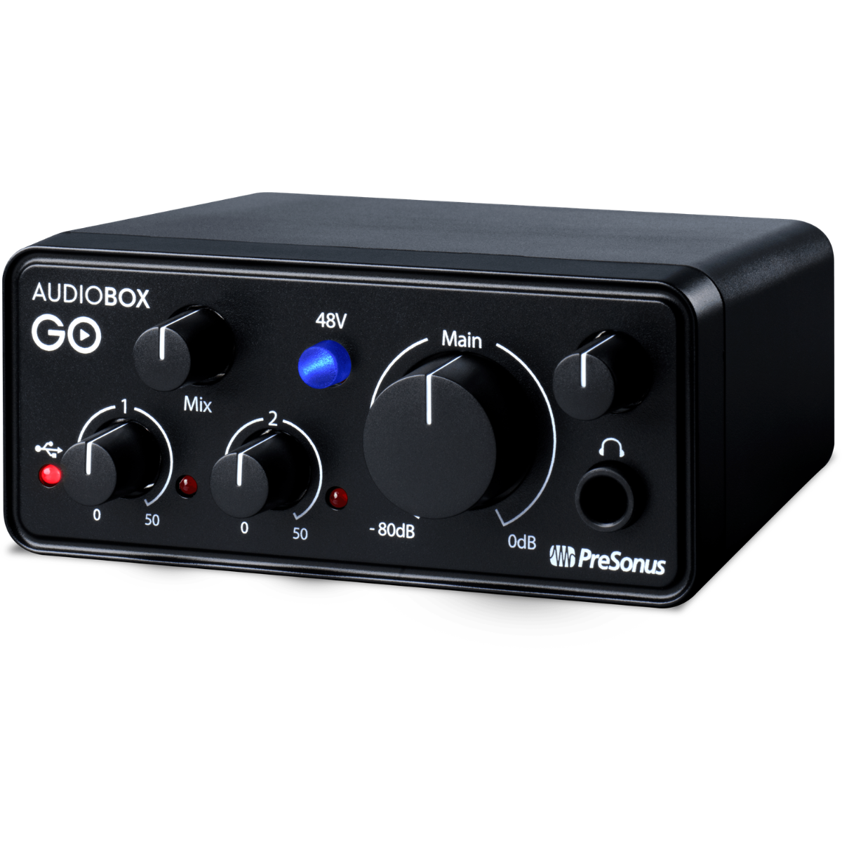 PreSonus AudioBox GO Creator Bundle | 2x2 USB-C Recording Kit | Interface, M7 Mic, and HD7 Headphones