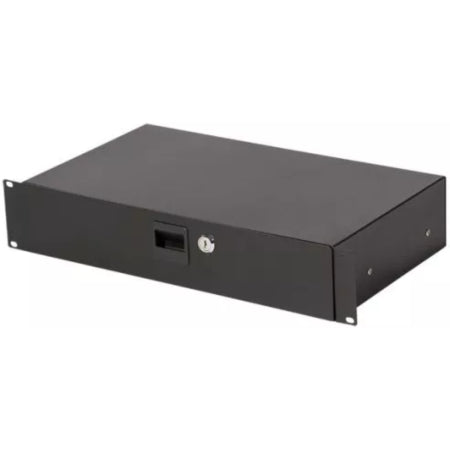 On-Stage RDLS2000 | 2U Locking Rack Drawer | Shallow Steel Storage for Rack Gear