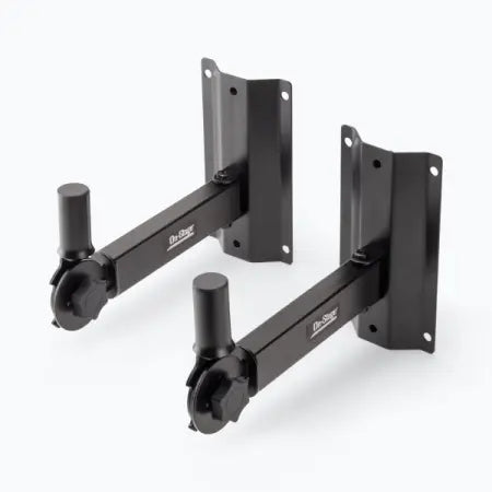 On-Stage SS7322B | Wall Speaker Brackets (Pair) with 80lb Capacity & Adjustable Tilt