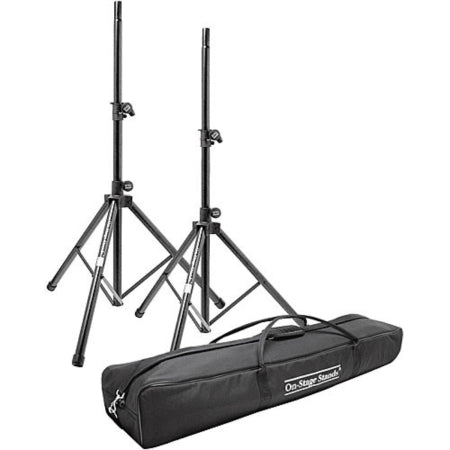 On-Stage SSP7950 | Aluminum Speaker Stand Package | Pair with Carrying Bag