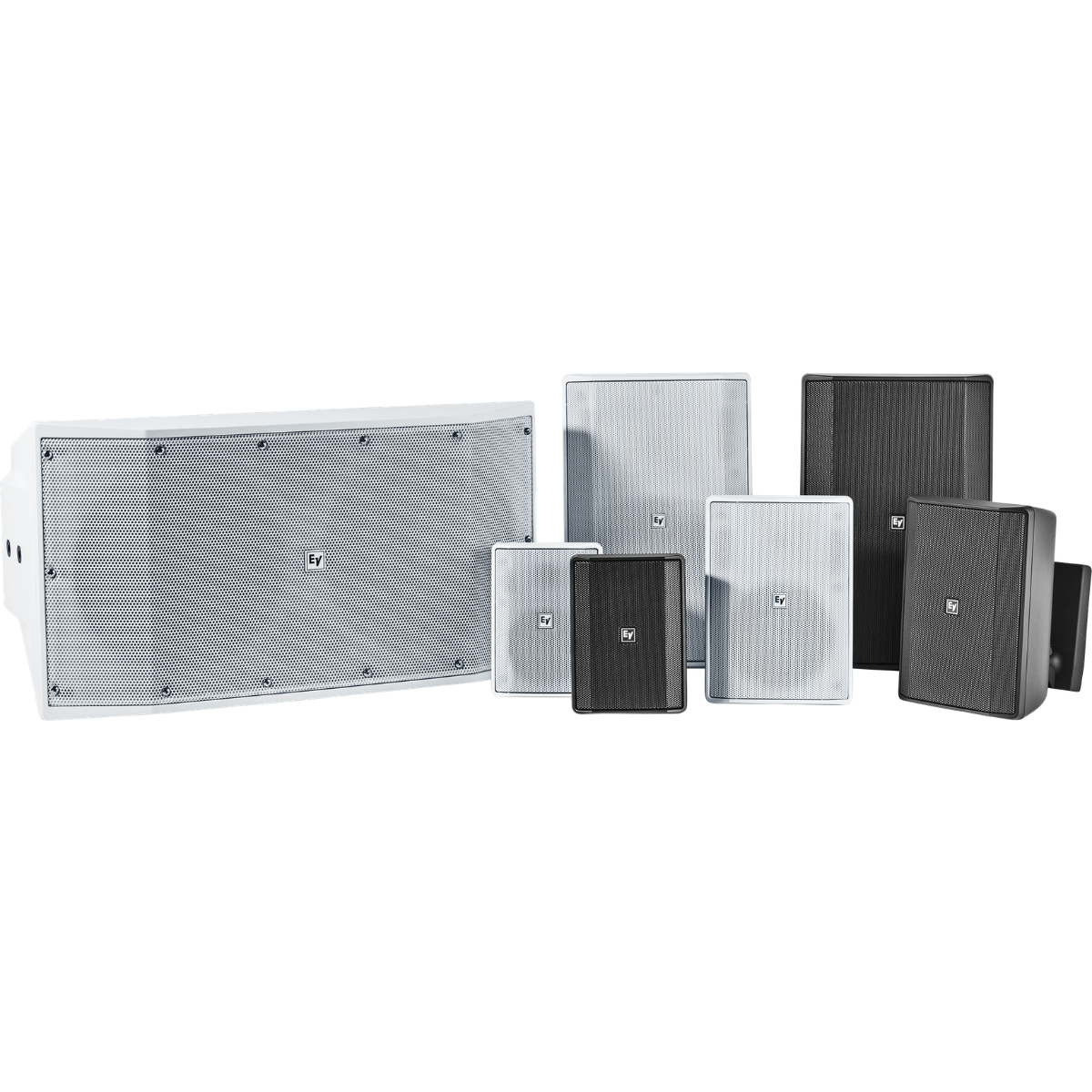 Electro-Voice EVID-S8.2B | 8in Surface Speaker Pair | Black 8 Ohm Install Speakers