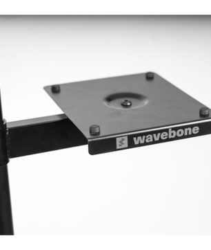 Wavebone Starship Black | Height Adjustable Studio Desk | Standing Workstation with Keyboard Tray