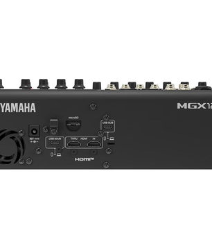 Yamaha MGX12V B | 18-Channel Digital Mixer with 4K HDMI Capture, Bluetooth & FX | USB Audio Interface – Black