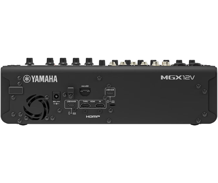 Yamaha MGX12V B | 18-Channel Digital Mixer with 4K HDMI Capture, Bluetooth & FX | USB Audio Interface – Black