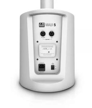 LD Systems MAUI 5 W | 800W Ultra-Portable Column PA | 4-Channel Mixer & Bluetooth - White