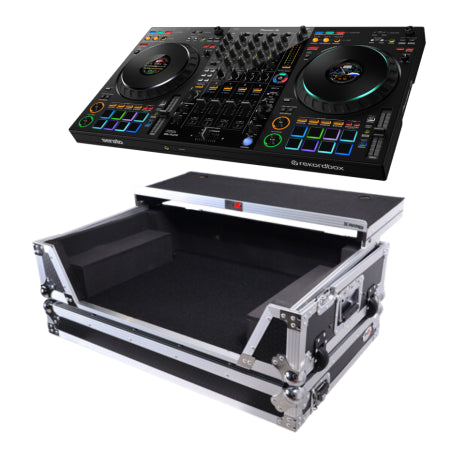 Pioneer DJ DDJ-FLX10 + ProX Case | 4-Deck Controller with Stems, DMX | Flight-Ready Package