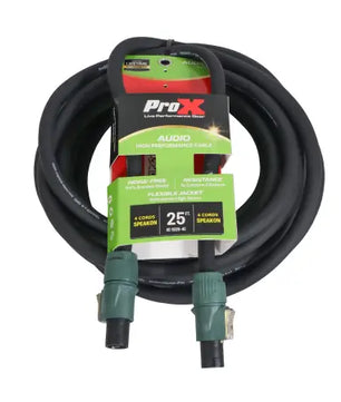 ProX XC-SS25-4C | 25 FT 4 Conductor SpeakON NL4 12AWG Speaker Cable