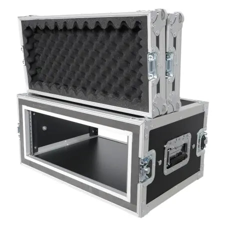 ProX T-4RSP14 | 4U Vertical Shockproof Effects Rack | 14in Depth with Handles & Padded Protection