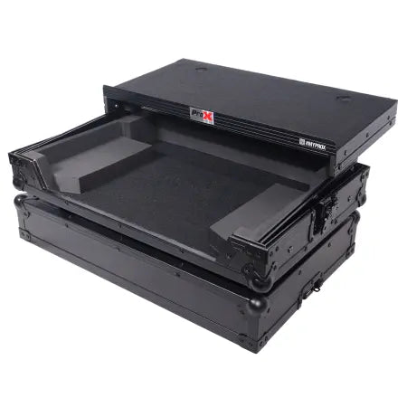 ProX X-DDJFLX4LTBL | Pioneer DDJ-FLX4, DDJ-400 & DDJ-SB3 Case | Black ATA Flight Case with Laptop Shelf