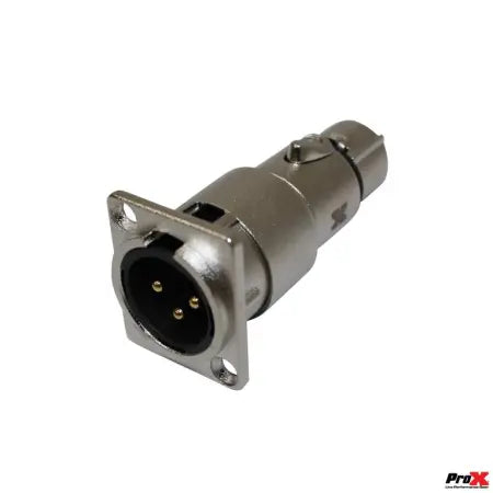 ProX XC-3MDF | Panel Mount XLR Male to Female Adapter | Feedthrough Connector for Audio Rigs