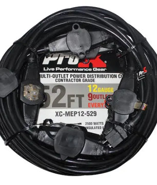 ProX XC-MEP12-529 | 52' 9 Outlet Extension Cord