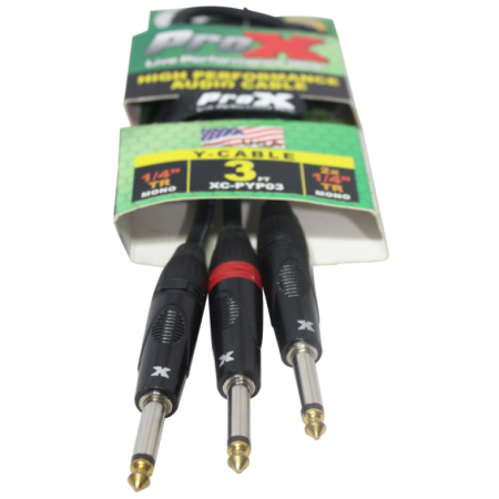 ProX XC-PYP03 | 3' 1/4" TS-M to Dual TS-M