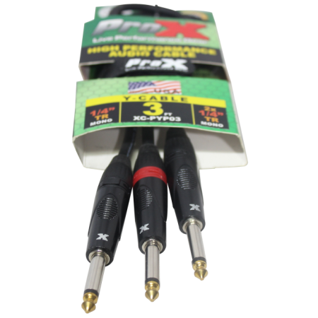 ProX XC-PYP03 | 3' 1/4" TS-M to Dual TS-M