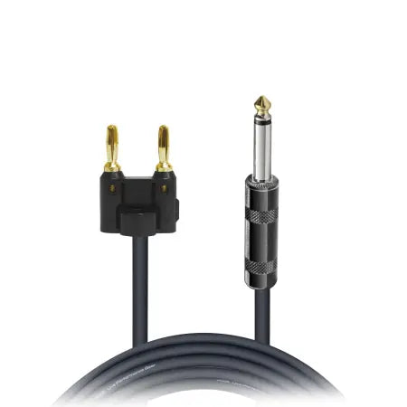 ProX XC-QB100 | 100ft 1/4" TS-M to Banana Speaker Cable – 12AWG Oxygen-Free Copper