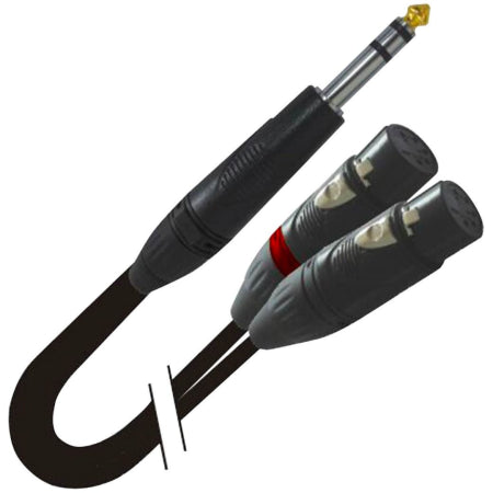 ProX XC-SYXF05 | 5' Y Cable 1/4" TRS-M to Dual XLR-F