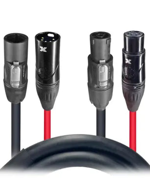 ProX XC-TR112-5PDMX06 | 6' Dual Powercon to Dual DMX 5-Pin Cable