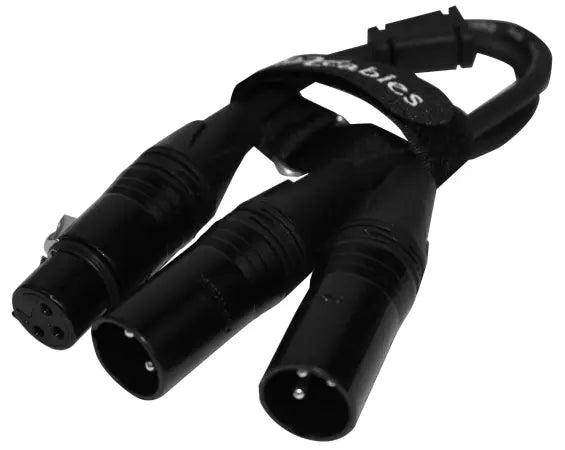 ProX XC-YXF | 6in XLR-F to Dual XLR-M Cable