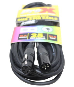 ProX XCP-DMX25 | 25' DMX XLR3-M to XLR3-F Premium Cable
