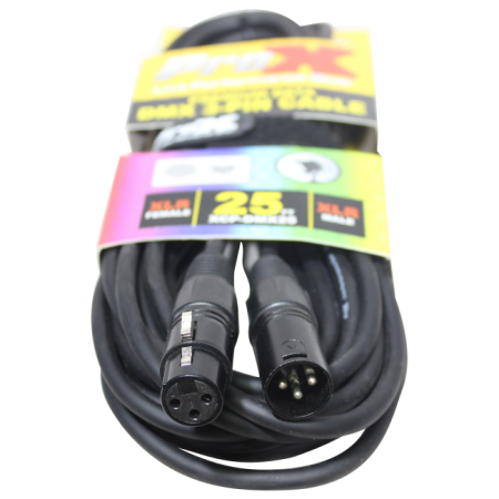 ProX XCP-DMX25 | 25' DMX XLR3-M to XLR3-F Premium Cable