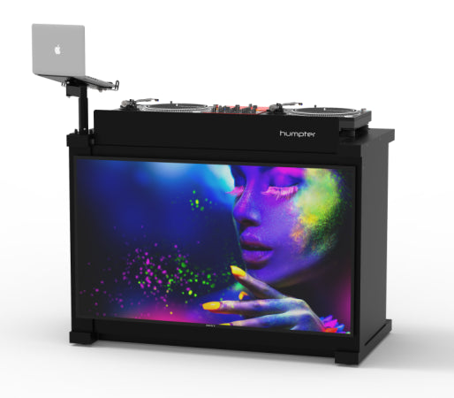 Humpter B3 (Black) | Quick-Folding Facade Table Workstation | DJ Booth Setup