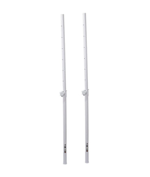 ProX XPOLARISWHX2POLES | Pair of White M20 Speaker Poles | Adjustable Height with Carry Bag
