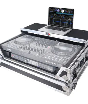 ProX XS-DDJFLX10WLT | Flight Case for DDJ-FLX10 with Laptop Shelf | 1U Rack Space & Wheels