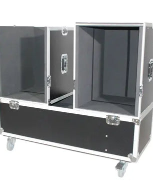 ProX XS-QSCKC12X2W | ATA Flight Case for 2x QSC KC12 | Holds Speakers and Subwoofers with Casters