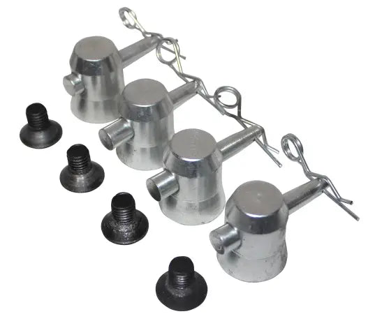 ProX XT-CP101P | Half Coupler Conical Connectors for Base Plates | 4-Pack with Pins and Safety Clips