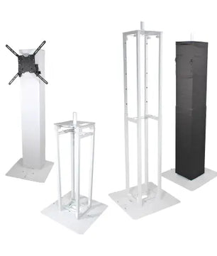 ProX XT-FLEXTOTEM TV | 3-6ft Collapsible Totem Package w/ TV Mount