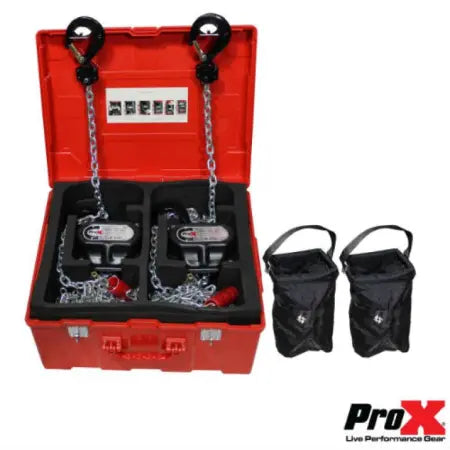 ProX XT-MCH1TX2-30FT | Pair of 1-Ton Manual Chain Hoists w/ 30ft Chain for Truss & Line Arrays