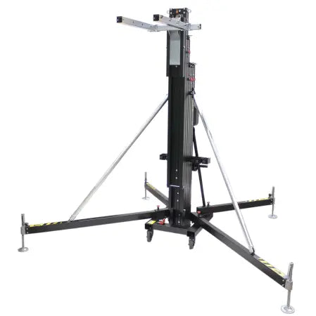 ProX XTF-FT6033 | Compact Front-Loading Line Array Lift Tower, 728 lb Capacity, 19.5ft Max Height, Incl. Adapter