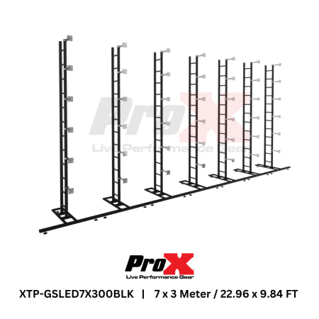 ProX XTP-GSLED7X300BLK | 7M x 3M LED Video Panel Ground Support System (Black)