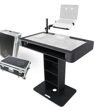 ProX XZF-DJCTBLCASE MK2 | Control Tower DJ Booth Podium with Case: Pioneer DDJ-REV7 DDJ-FLX10 XDJ-XZ RANE FOUR