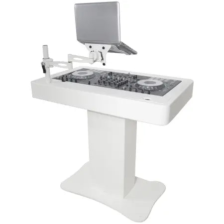 ProX XZF-DJCTW MK3 | White DJ Podium for DDJ-REV7, XDJ-XZ, FLX10 & RANE Four