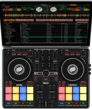 Reloop Ready | Compact 2-Deck DJ Controller for Serato | 16 RGB Pads & Scratch Bank Support