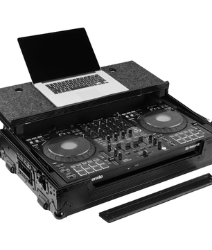 Odyssey RCGS-FLX10WBL | Black Wheeled Case with Glide Platform | Fits DDJFLX10 Controller