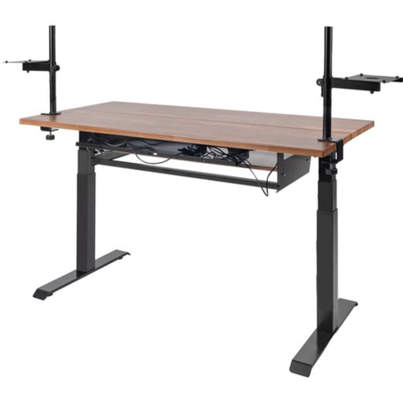 Wavebone Starship Wood | Height Adjustable Studio Desk | Standing Workstation with Keyboard Tray